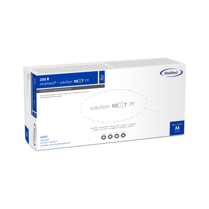 MaiMed-løsning næste blå nitrilhandsker, ikke-sterile, latexfrie, 200 stk./æske