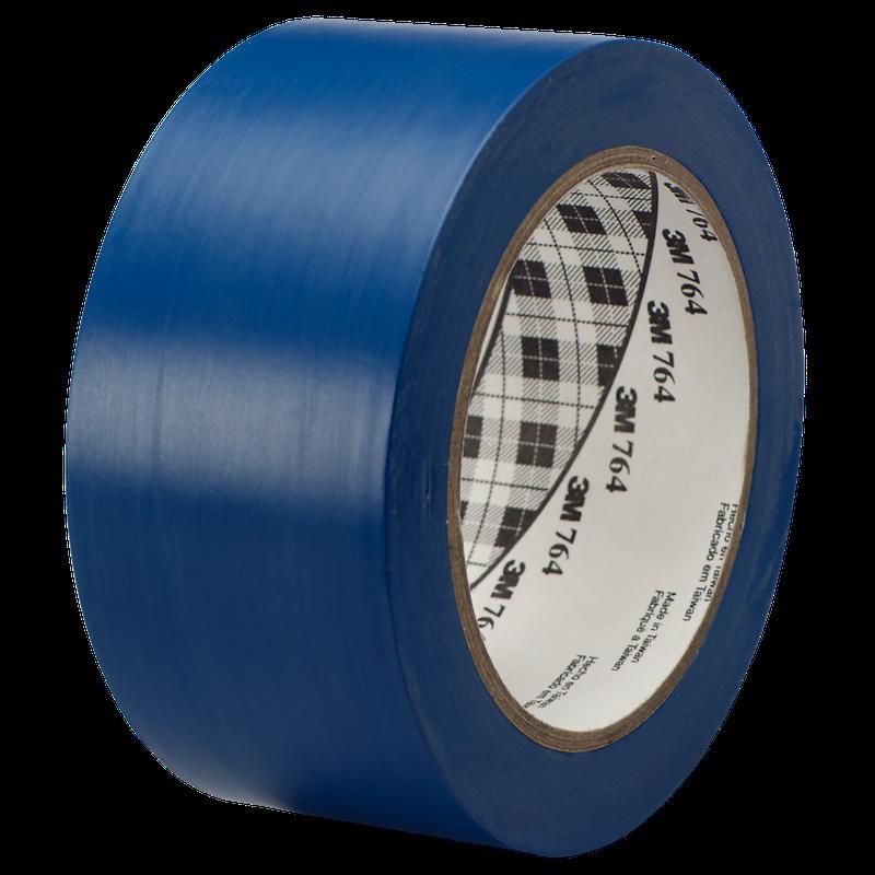 3M™ PVC-tape til almindelig brug 764, blå, 50 mm x 33 m, 0,13 mm | Pakke (1 rulle)
