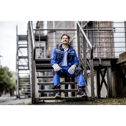 NITRAS SPLIT STAR+, ko-splitlæderhandsker, naturlig farve / grå, EN 388 bomuld | Pakke (12 par)