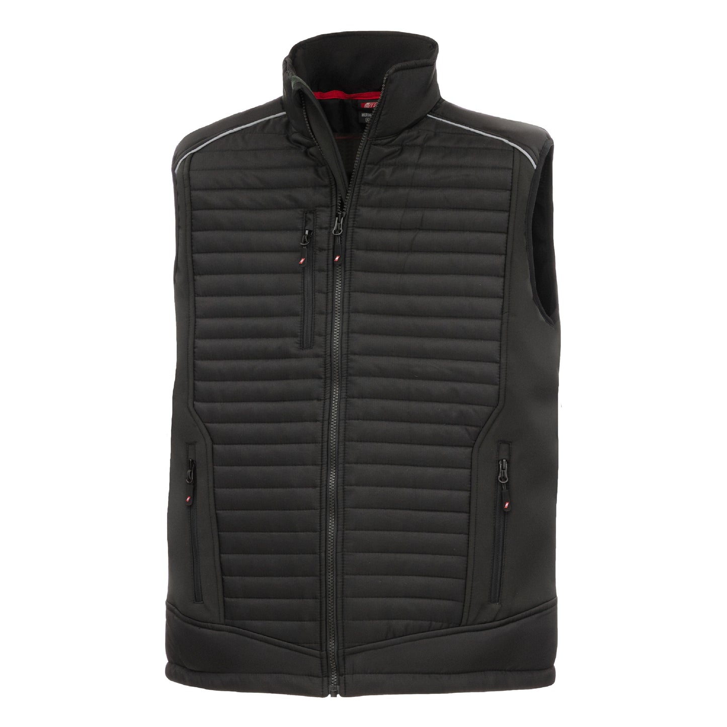 NITRAS MOTION TEX PLUS, quiltet softshellvest, sort