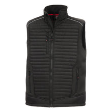 NITRAS MOTION TEX PLUS, quiltet softshellvest, sort