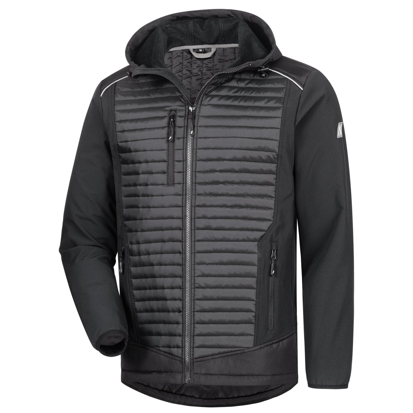 NITRAS MOTION TEX PLUS, quiltet softshelljakke, sort
