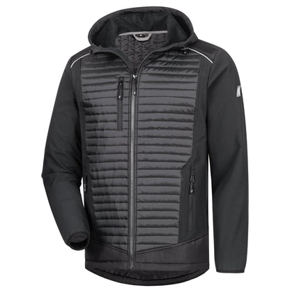 NITRAS MOTION TEX PLUS, quiltet softshelljakke, sort