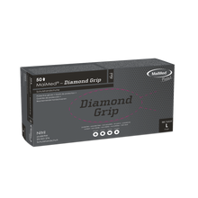 MaiMed-Diamond Grip sort, ikke-steril, pf latexfri nitrilhandske