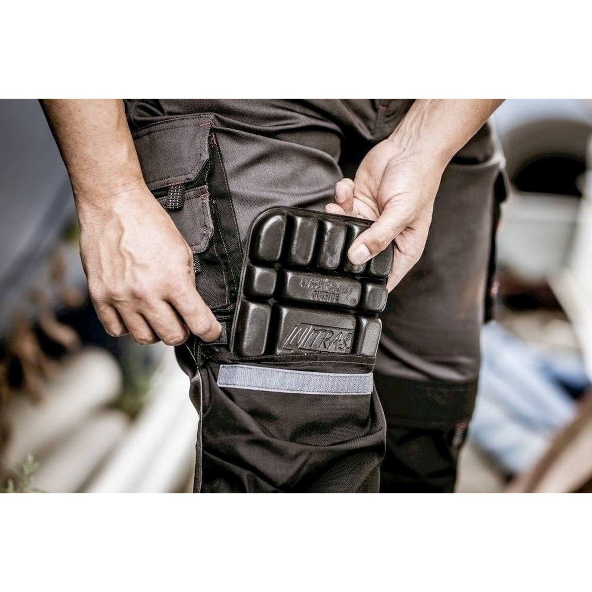 NITRAS knæbeskyttelse, sort, EN 14404 | Pakke (1 par)