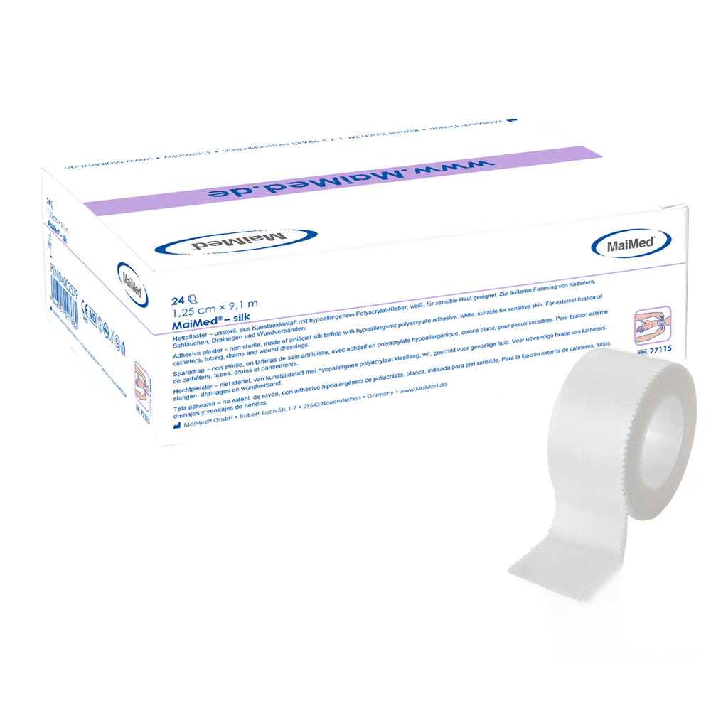 MaiMed-silkeklæbende gips lavet af kunstsilketaft