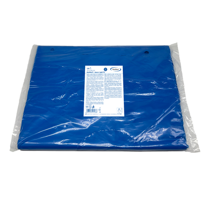 MaiMed-Apron Light PE, forklæde af PE 75x120cm blå, 100 stk./pak, blokeret, glat overflade | Pakke (100 stk.)