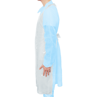 MaiMed-Forklæde Light PE, forklæde af PE 75x120cm hvid, 100 stk./pak, blokeret, glat overflade | Pakke (100 stk.)