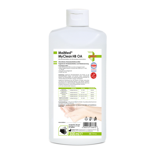 MaiMed MyClean HB OA hånddesinfektion biocid, uden alkohol, 500 ml/flaske, 1 stk | Flaske (500 ml)