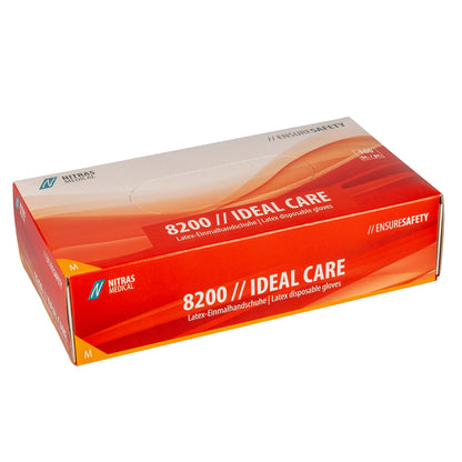 NITRAS IDEAL CARE, latex engangshandsker, naturlig farve