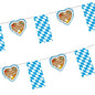 Dekorieren Sie Ihre bayerische Party mit der PAPSTAR GmbH Flaggenkette Papier (4 m) mit blau-weißer Rautenflagge und Herz-Akzenten mit "Gruß vom Oktoberfest" - der perfekte Beutel (1 Stück) für die Oktoberfest-Dekoration!.