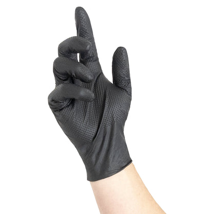 NITRAS TOUGH GRIP LIGHT, nitril engangshandsker, sorte