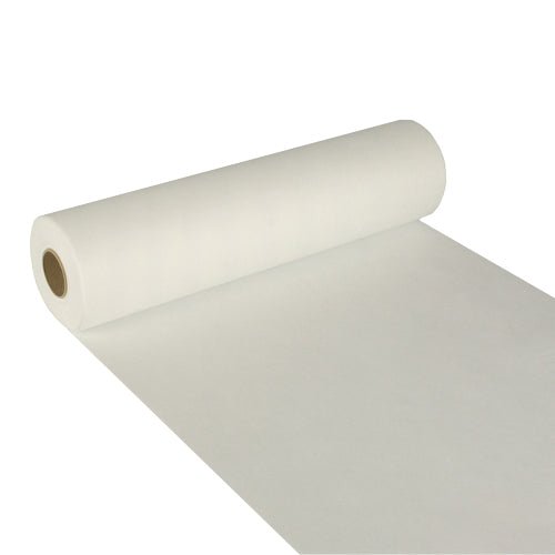 Starpak bordløber „Soft Selection“ (24 m x 40 cm) er en hvid, stoflignende fleece-rulle med brun papkerne – ideel som en stilfuld bordløber til enhver lejlighed.