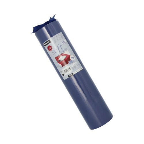 En oprullet Starpak bordløber, stoflignende fleece „soft selection“ (24 m x 40 cm), med påsat etiket, er afbildet foran en hvid baggrund, hvilket fremhæver dens bløde og alsidige udseende.