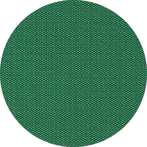 Eine Nahaufnahme einer grünen Starpak Tischdecke, stoffähnlich, Vlies "soft selection plus" zeigt das strukturierte Gewebe und die sichtbaren Fäden innerhalb eines runden Rahmens.