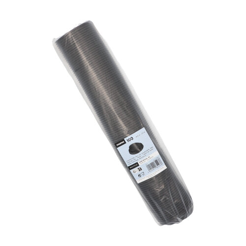 Eine Packung mit 100 runden Starpak „To Go“-Deckeln aus PS mit Kuppel, perfekt für Heißgetränke unterwegs, verpackt in durchsichtigem Kunststoff mit einem weißen Etikett mit Produktdetails.