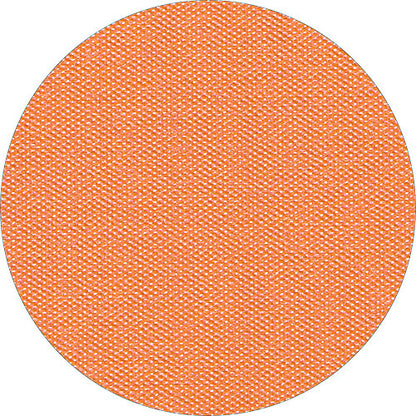 Et nærbillede af Starpak bordløberen, stoflignende fleece "soft selection plus" (24 m x 40 cm), viser det orange stof i en rund ramme. Den tætte, ensartede vævning og de synlige tråde gør den ideel til særlige lejligheder.
