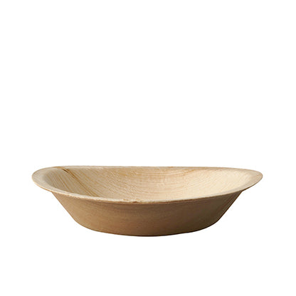 De PAPSTAR 25 skåle palmeblad "pure" rund fra PAPSTAR GmbH er lysebrune, runde skåle lavet af naturligt palmeblad. De er ideelle som miljøvenlige engangsskåle til bæredygtige arrangementer og har let buede sider og en glat kant.