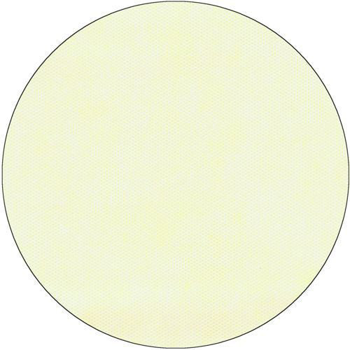 En enkel, cremet rund skive med tynd sort kontur, lignende Starpak-dugen "soft selection" af stoflignende fleece i creme (40 m x 1,18 m), præsenteret på hvid baggrund.