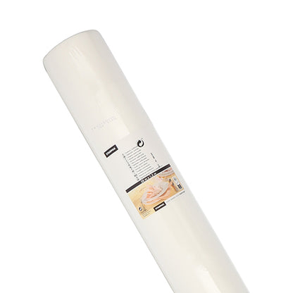 Den stoflignende Starpak-dug (Airlaid 20 m x 1,2 m) imponerer med sit stoflignende udseende og giver en følelse af høj kvalitet; etiketten viser produktdetaljer og et billede af hænder, der arbejder med dej.