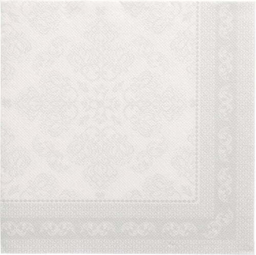 PAPSTAR 50 servietter "ROYAL Collection" 1/4-fold, 40 x 40 cm, hvid - elegante papirservietter fra PAPSTAR GmbH til stilfulde lejligheder.