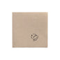De PAPSTAR servietter 1/4-fold, 20x20 cm natur lavet af genbrugspapir (100 stykker) fra PAPSTAR GmbH er en brun, genbrugssserviet med sort "100% Recycled"-stempel og genbrugssymbol på hvid baggrund.