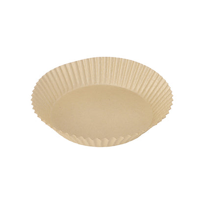 På hvid baggrund er et enkelt, tomt PAPSTAR 100 bagepapirer til varmluftsfrituregryder (4,5 cm højt) fra PAPSTAR GmbH lavet af varmebestandigt papir med bølgede sider afbildet.