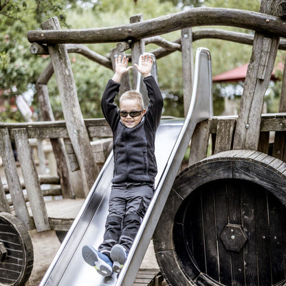 NITRAS MOTION TEX KIDS, strikket softshelljakke, sort