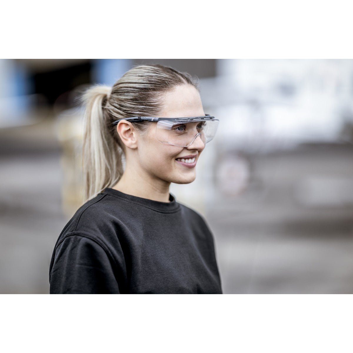 NITRAS VISION PROTECT PREMIUM, brilleglas, transparent/grå, ISO 16321-1 plast | Pakke (10 stk.)