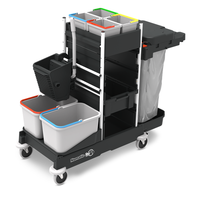 Numatisk rengøringsvogn ProCar 7G Sort (SM1) | Pakke (1 stk)