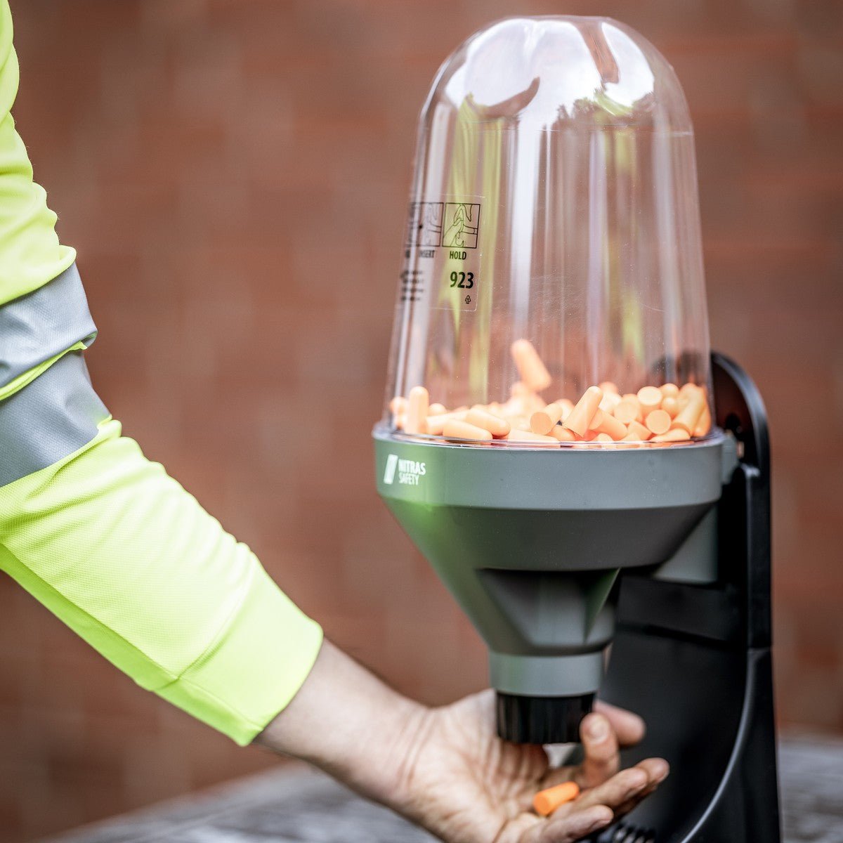 NITRAS høreværn dispenser, grå / sort, EN 352 | Pakke (1 stk.)