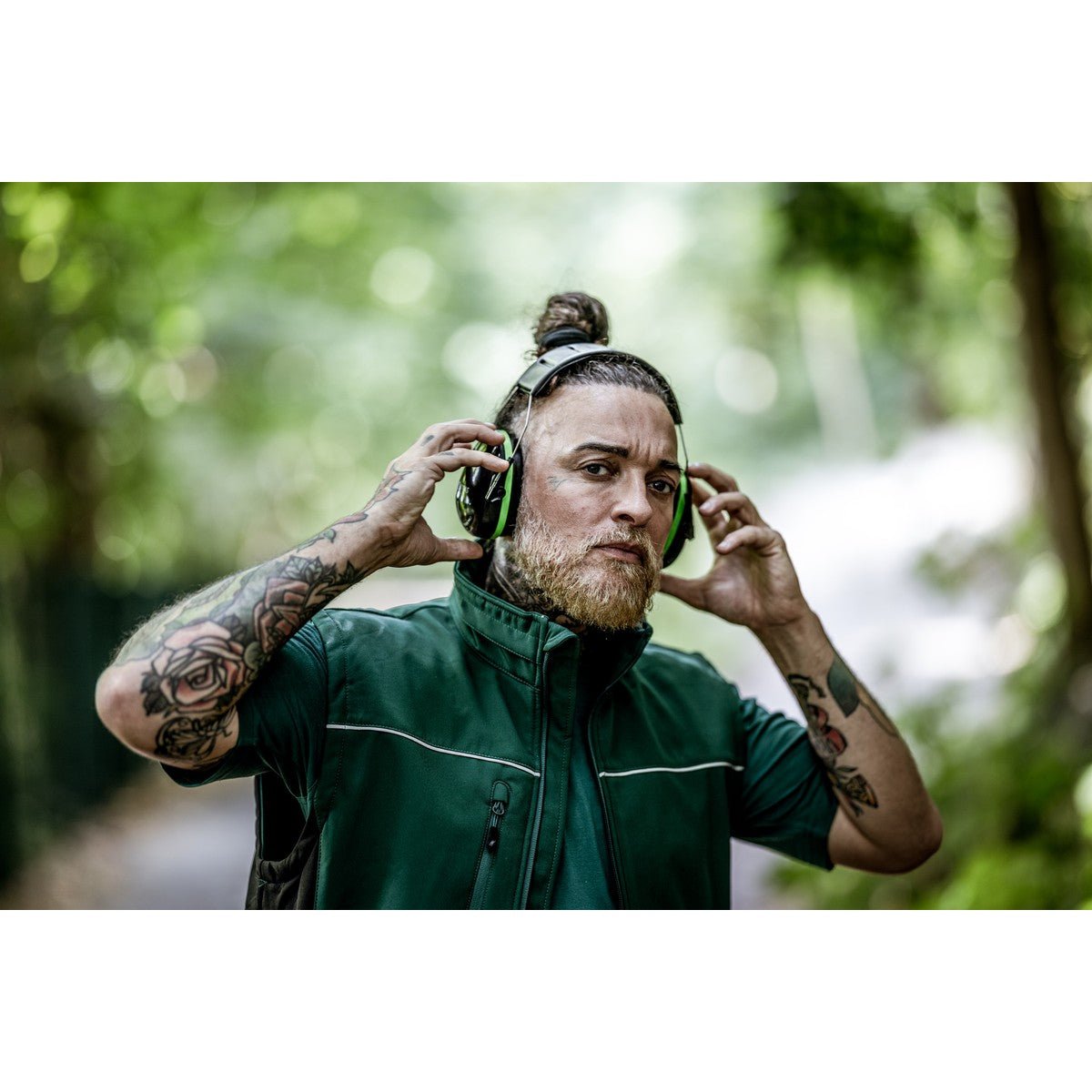 NITRAS MUTE DEFENDER PRO, høreværn, sort/grøn, EN 352-1 plast | Pakke (1 stk.)