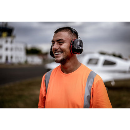 NITRAS MUTE DEFENDER PRO, høreværn, sort / rød, EN 352-1 plast | Pakke (1 stk.)
