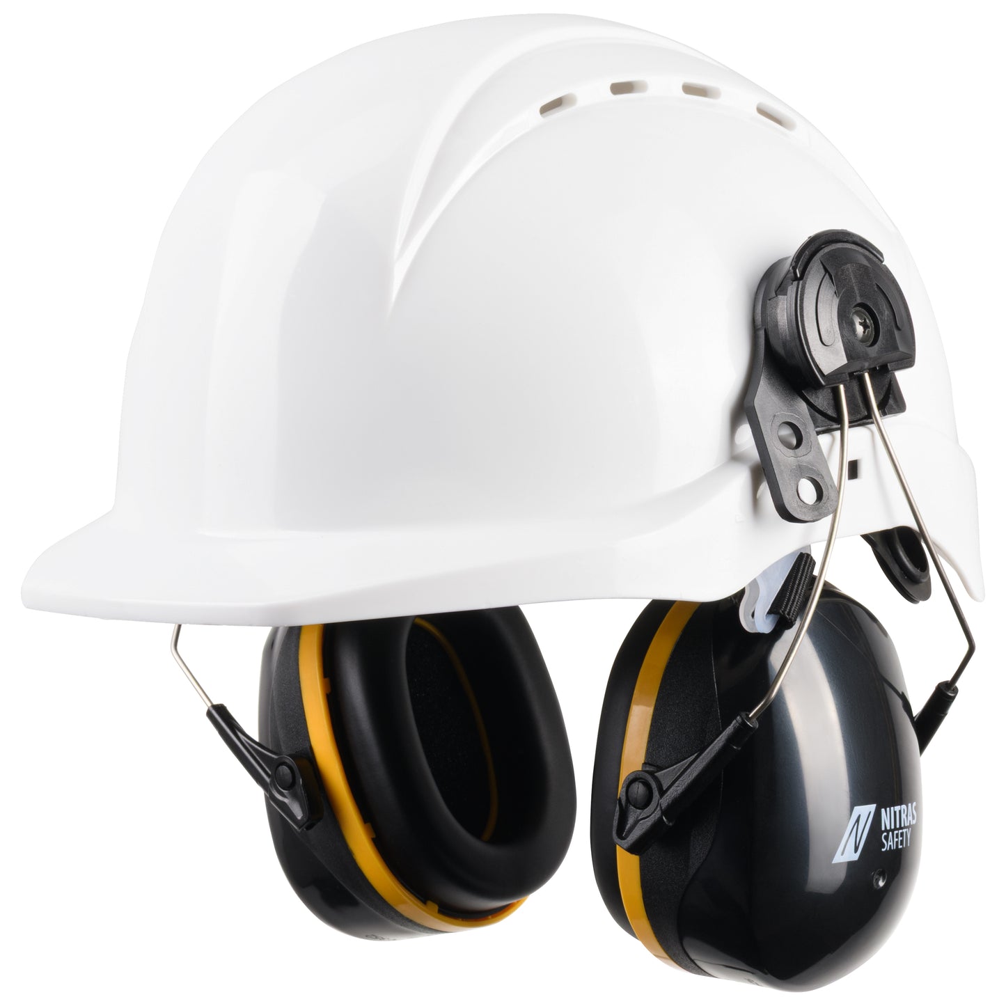 NITRAS MUTE DEFENDER PRO, høreværn, sort/gul, EN 352-3 plast | Pakke (1 stk.)