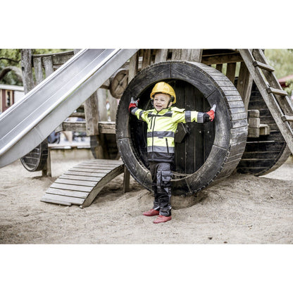NITRAS MOTION TEX KIDS, softshelljakke med høj synlighed, neongul/sort