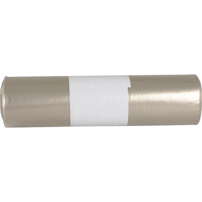 En cylindrisk rulle affaldsposer til Sækko Boy 60, 55 my LDPE Recycled fra Abena Re-Seller GmbH, med en hvid etiket i midten, er afbildet foran en enkel hvid baggrund.