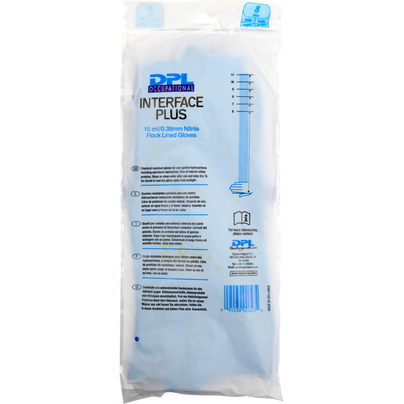 En gennemsigtig emballage med teksten "Husholdningshandsker nitril, blå" fra Abena Re-Seller GmbH indeholder blå nitrilhandsker. På emballagen er der produktdetaljer og brugsanvisninger for disse latexfri husholdningshandsker.