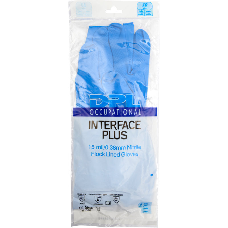 En pakke husholdningshandsker nitril, blå fra Abena Re-Seller GmbH - latexfri handsker med størrelses- og sikkerhedsoplysninger for sikker, komfortabel brug.