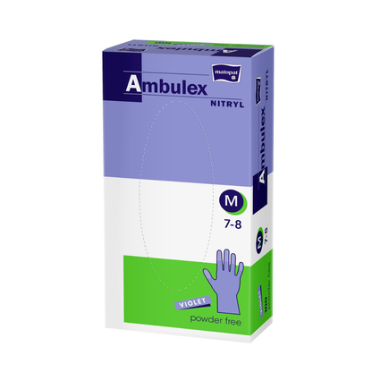 Ambulex nitril handsker violet upulveriseret