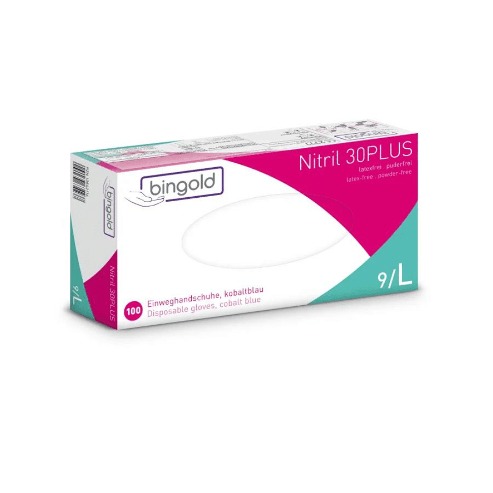 Bingold Nitril 30Plus nitrilhandsker, blå