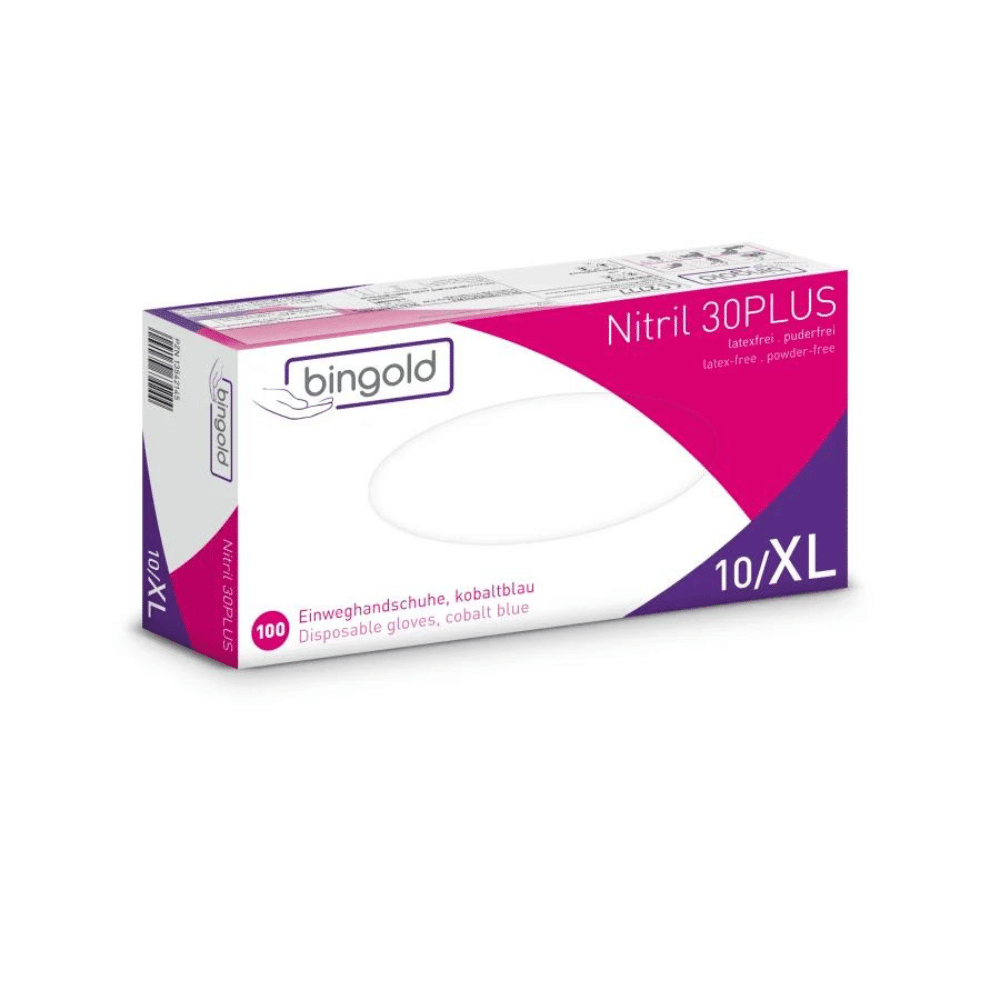 Bingold Nitril 30Plus nitrilhandsker, blå