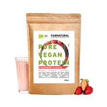 Økologisk vegansk proteinpulver jordbær uden soja
