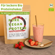 Økologisk vegansk proteinpulver jordbær uden soja