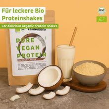 Organisk vegansk proteinpulver kokosnød uden soja