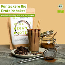 Økologisk vegansk proteinpulverchokolade uden soja
