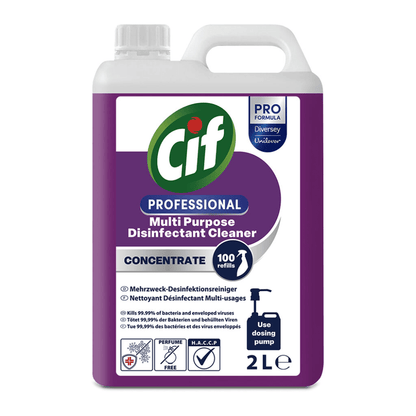 Cif professionel koncentreret multifunktionsdesinfektionsrens | Beholder (2 l)