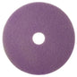 Das Twister Pad lila, rund von Diversey Deutschland GmbH & Co. OHG ist ein flaches, rundes Pad mit Mittelloch und strukturierter Oberfläche zur Unterhaltsreinigung auf beschichteten Hartböden, abgebildet auf weißem Hintergrund.