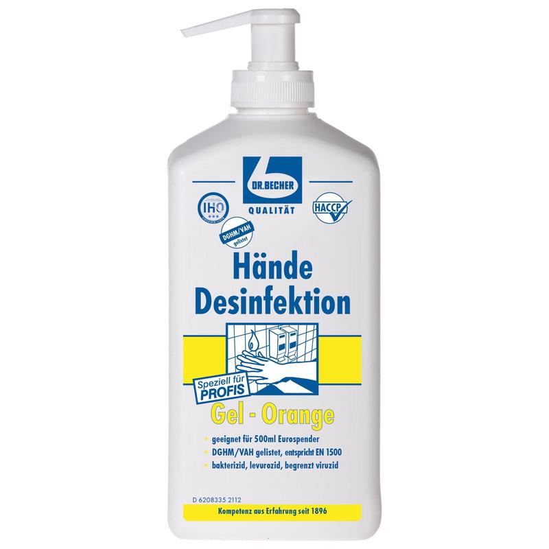 Dr. Becher Hænder desinfektion gel orange - 500 ml | Pakke (500 ml)