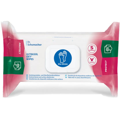 Dr. Schumacher Ultrasol Oxy Wipes Desinfektionsservietter | Pakke (108 servietter) 