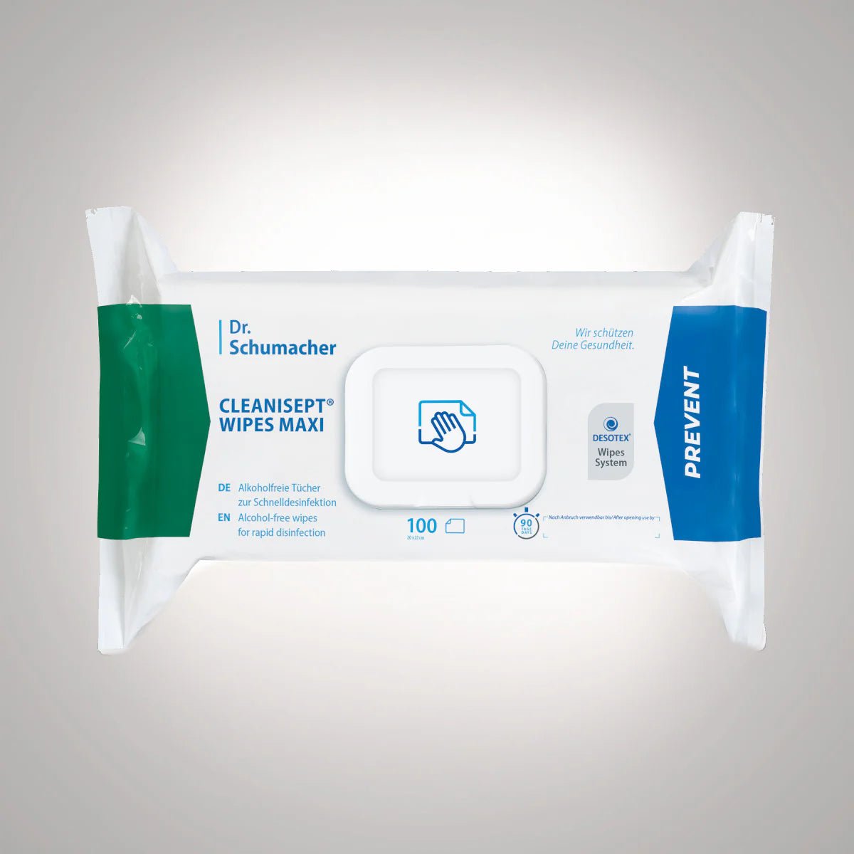 Dr. Schumacher Cleanisept® Wipes Maxi Desinfektion håndklæder | Pakke (100 håndklæder)